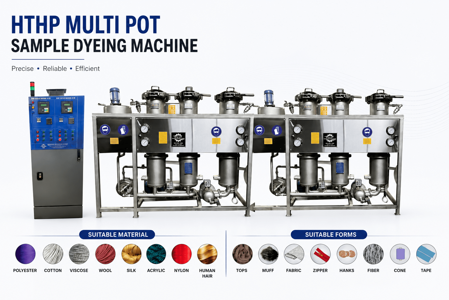 HTHP Multi Pot Sample Dyeing Machine